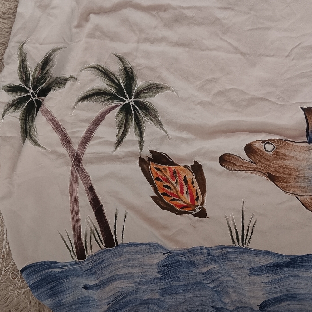 Miss Floriana Shawl, Sarong, Skirt Dolphin Beach Scene - Picture 5 of 7